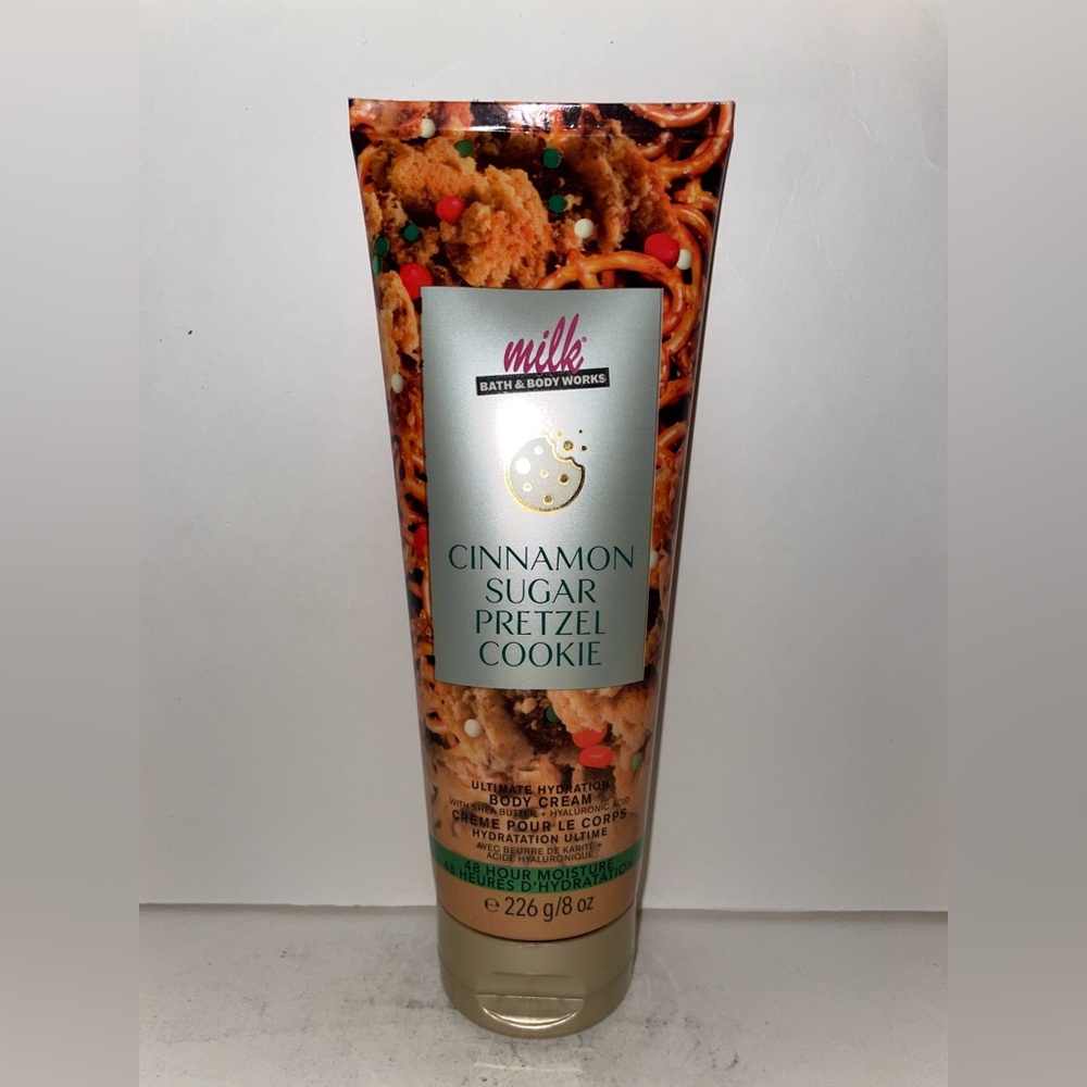 Bath & Body Works Milk Bar Cinnamon Sugar Pretzel Cookie Body Cream 8oz New